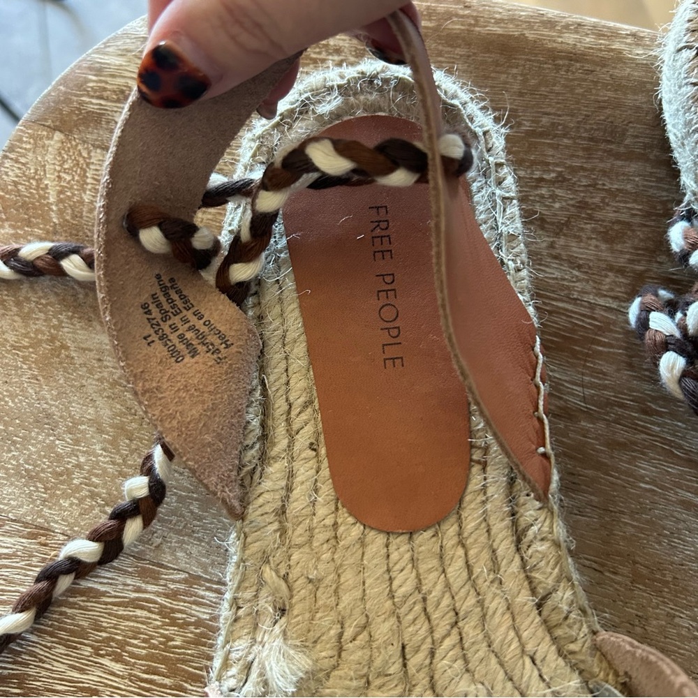 New Free People Wander Shell Wrap Espadrilles - Picture 4 of 5